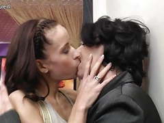 KiloMatures presents: Sexy girl fucks mature lesbian mom