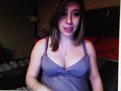 KiloMatures presents: Pregnant webcam cutie shows boobs pussy and sings