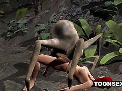 KiloMatures presents: 3d redhead getting fucked by an alien spider