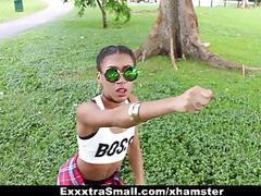 KiloMatures presents: Exxxtrasmall - cute tiny ebony bounces on big cock