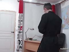 KiloMatures presents: Young black schoolgirl banged by a priest in classroom