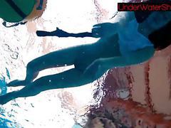 KiloMatures presents: Perfect shaved teen in the pool