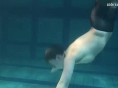 KiloMatures presents: Sporty girl in black pantyhose swims erotically