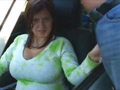 KiloMatures presents: Busty boobiekat car blowjob through window