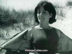 KiloMatures presents: Nudist girl's day on a beach (1960s vintage)