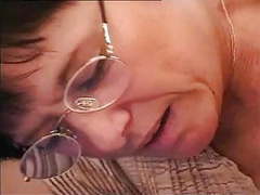 KiloMatures presents: French old mom - cum on glasses