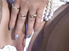 KiloMatures presents: Mature mom upskirt, flashing, fingering smooth shaved pussy