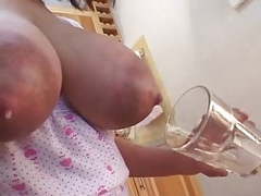 KiloMatures presents: Busty big areolas lactating