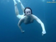 KiloMatures presents: Three ladies get naked swimming in the ocean