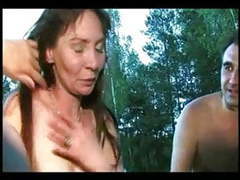 KiloMatures presents: Russian milfs outdoor fun .. her hubby watch