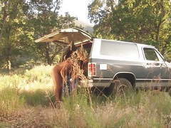 KiloMatures presents: Almost busted outdoor naked fuck by the forest under the sun