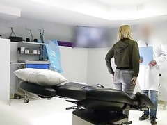 KiloMatures presents: Gynecologist bangs his patient while boyfriend waits outside, Blonde, Blowjob, Cumshot, Hidden Camera, Teen, Spanish, Doggy Style, Big Natural Tits, Friends, Patient, Cowgirl, Man, Boyfriend, FAKings, Guy, Lucky, Bang, Wait, Sure