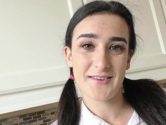 KiloMatures presents: Naughty chick lyra lockhart gives a deepthroat and gets fucked, Couple, Hardcore, Brunettes, Pigtails, Doggystyle, Blowjob, Handjob, Natural Tits, Cowgirl, Missionary, Asshole