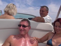 KiloMatures presents: Hot ass blondie britney drops her clothes for sex on the boat, Group Sex, Hardcore, Outdoor, Reality, Yacht, Foursome, Bikini