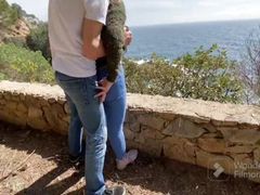 KiloMatures presents: A great blowjob outdoors with my horny young wife and wonderful views, swallowing cum