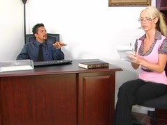 KiloMatures presents: Fucking in the office with fake tits blonde secretary nikki benz
