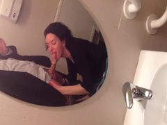 KiloMatures presents: Homemade bathroom blowjob from beautiful wife