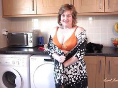 KiloMatures presents: Auntjudysxxx - your 58yo curvy mature housewife mrs. kugar sucks your cock in the laundry room (pov)