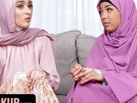 KiloMatures presents: Hijab wearing step sisters malina melendez and aubry babcock fuck their step brother - hijab hookup