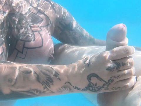 KiloMatures presents: Underwater bj pool fun with the creampies