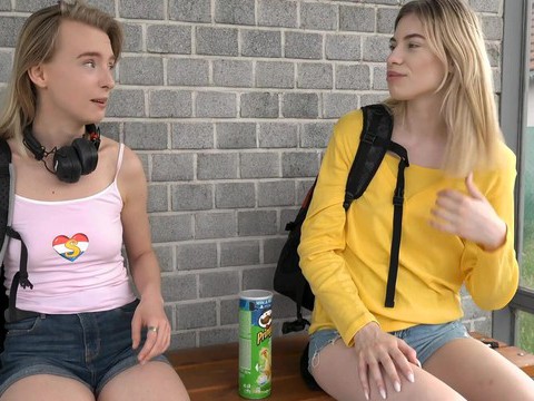 KiloMatures presents: Amateur girls milena devi and candy teen have nice outdoors sex