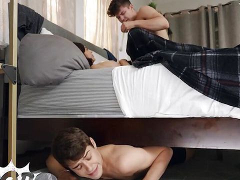 KiloMatures presents: Drake von catches joey mills watching him fucking his gf and decides to let him taste his fresh cum - twinkpop