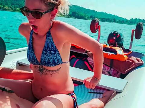 KiloMatures presents: Wife gets fucked on a boat and gets a creampie from her husband's best friend