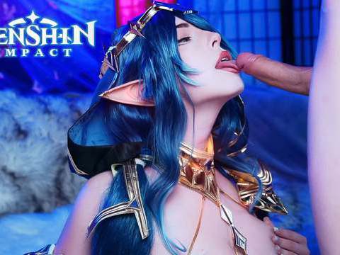 KiloMatures presents: Genshin impact. layla swallows a big cock down her throat - mollyredwolf