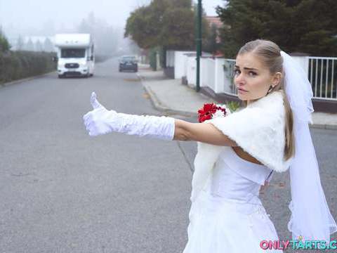 KiloMatures presents: Shock content sexy bride fucks random van driver on marriage day
