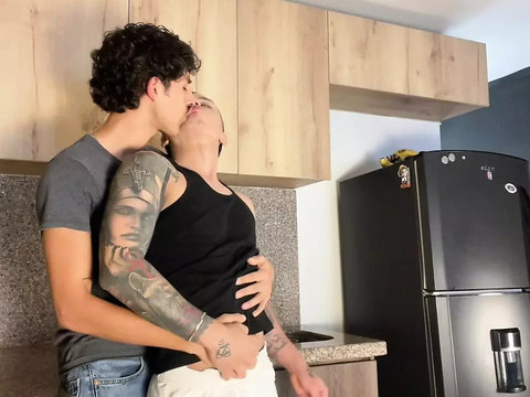 KiloMatures presents: Colombian boy shows how to take a huge cock - enriquemudu & milky_santy