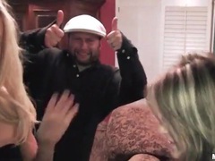 KiloMatures presents: Blonde chick gets naked at the party to tease