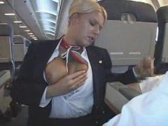 KiloMatures presents: Stewardess makes his cock feel good