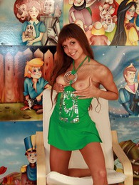 KiloMatures presents: Brunette beauty inserting a dildo into her soaked snatch