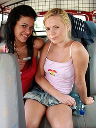KiloMatures presents: Naughty young Ellis and her hot friend share a hard cock