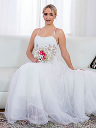 KiloMatures presents: Blonde bride Anna Khara has sex with the groom and a photographer at once