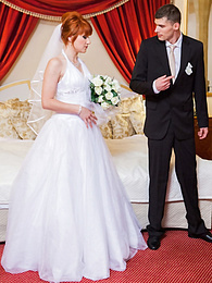 KiloMatures presents: Redhead Czech bride Lucy Bell getting double fucked on her wedding day