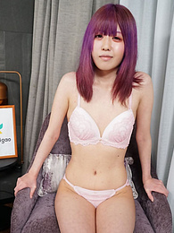 KiloMatures presents: Asian girl Shiori Fujimori displays her petite tiny tits and unveils her complete nakedness in a solo