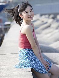 KiloMatures presents: Asian teen Chisaki Morito demonstrates her tiny tits and demonstrates her exposed body outdoors