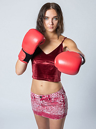 KiloMatures presents: Sexy Ukrainian belle Oxana Chic strips off her clothes and poses nude in a gym