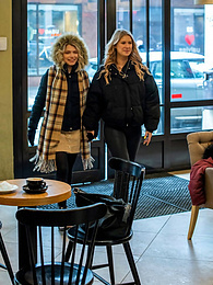 KiloMatures presents: Blonde beauty Elza and her girlfriend Lesya have sex on a couch